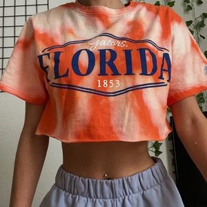 University of Florida Game Day TyeDye Cropped Tee